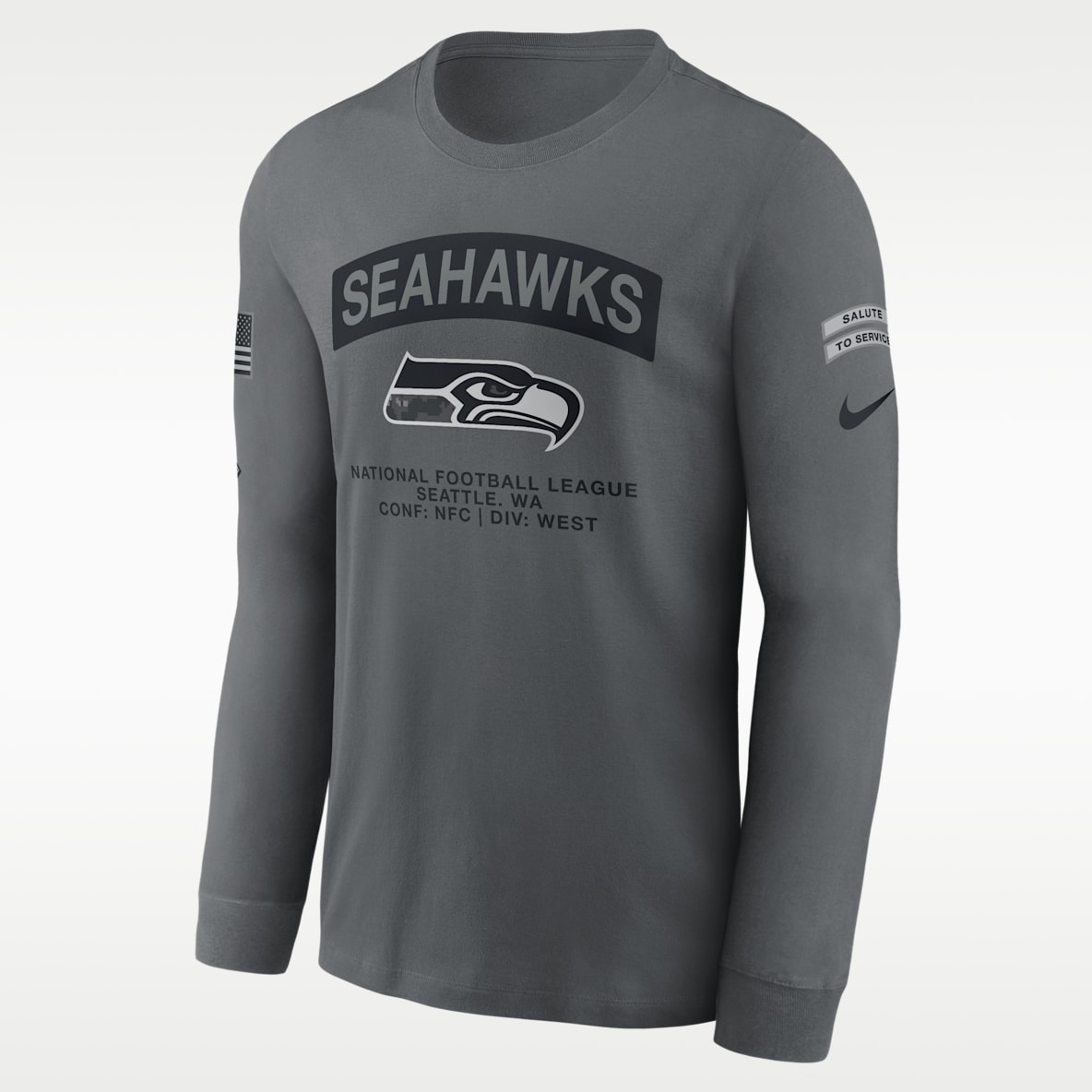 Seattle Seahawks Salute to Service Men's Nike NFL Long-Sleeve T-Shirt
