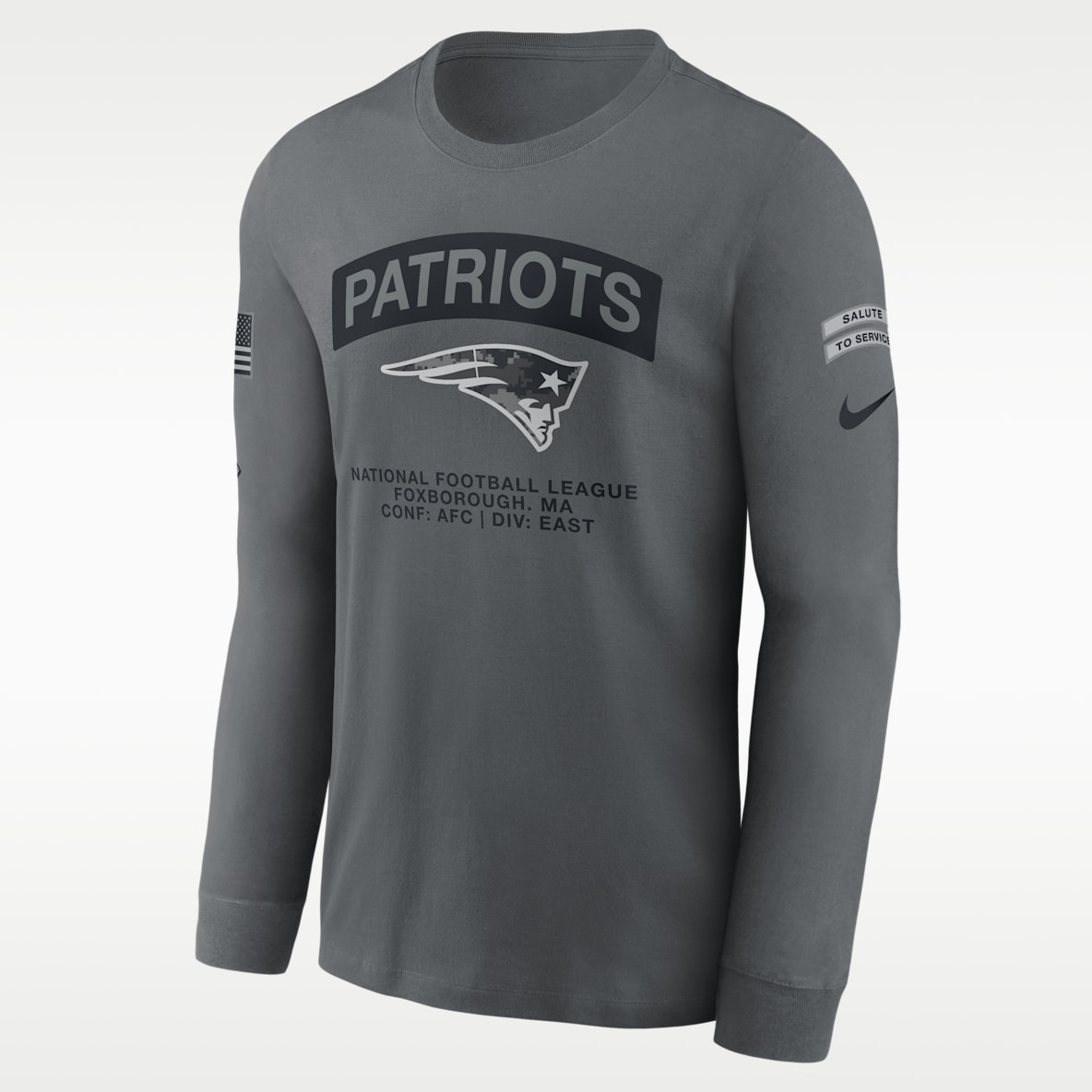 New England Patriots Salute to Service Men's Nike NFL Long-Sleeve T-Shirt