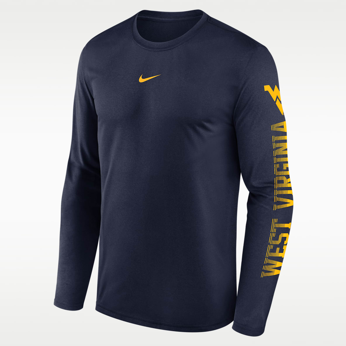 West Virginia Primetime Stack Legend Playera de manga larga universitaria Nike Dri-FIT para hombre