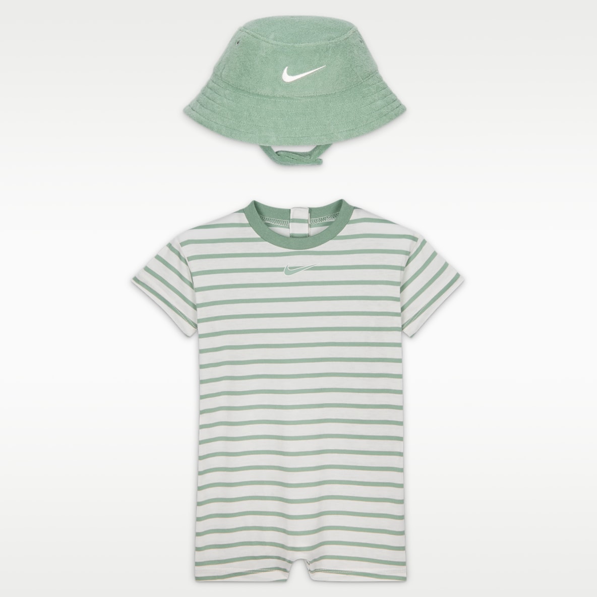 Nike Baby Short Sleeve Romper with Bucket Hat