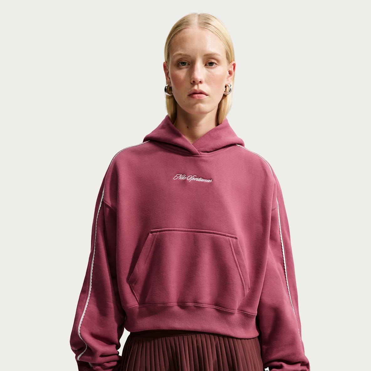 Nike Studio Fleece Medium Weight Women's Cropped Pullover Hoodie