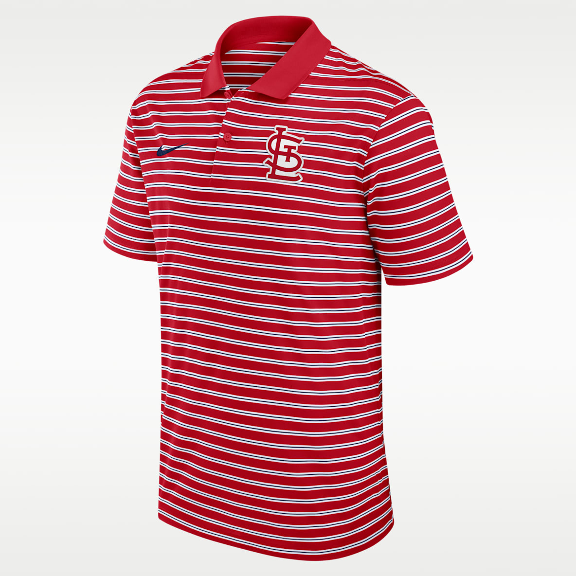 St. Louis Cardinals Striped Victory Men's Nike Dri-FIT MLB Polo