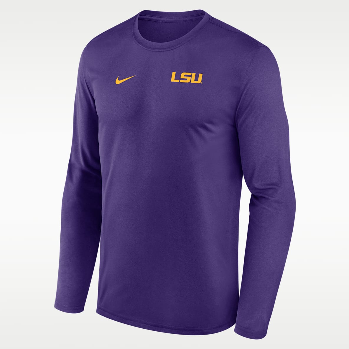 LSU Sideline Legend Small Logo Men's Nike Dri-FIT College Long-Sleeve T-Shirt