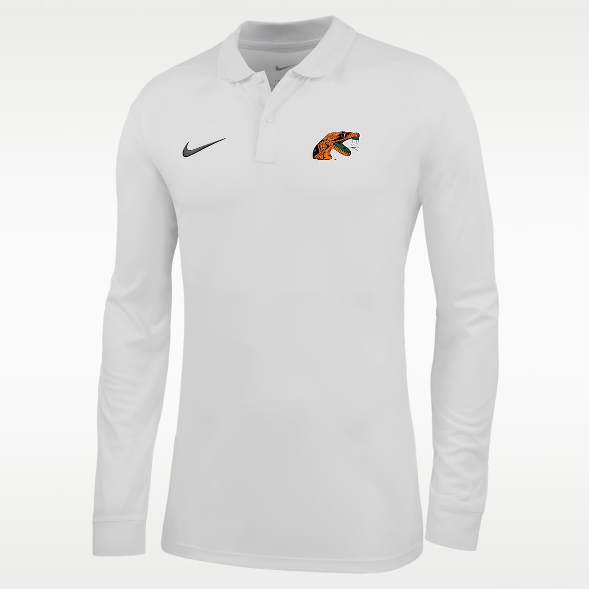 Nike College (Florida A&M University) Polo de manga larga Dri-FIT para hombre