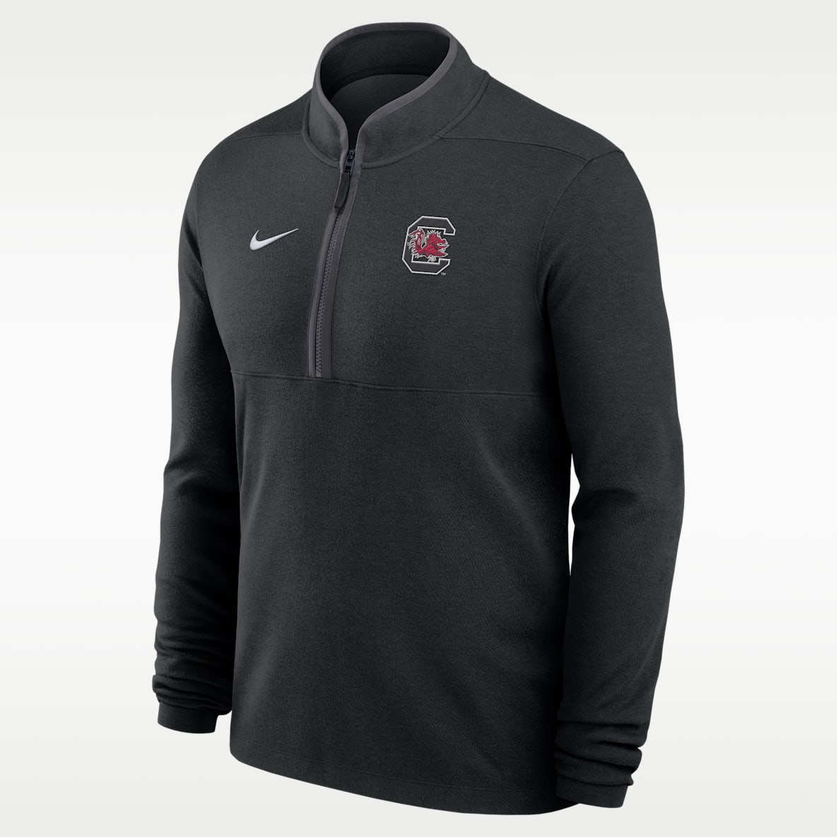 South Carolina Coaches Basketball Victory Playera de manga larga universitaria Nike Dri-FIT de medio cierre para hombre