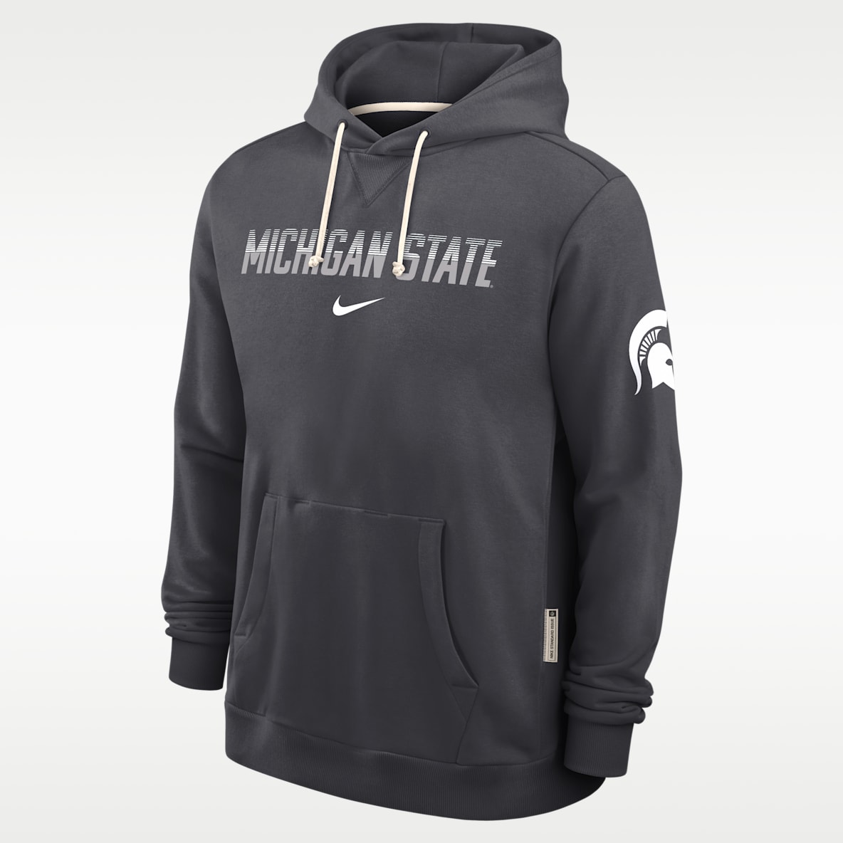 Michigan State Sideline Standard Issue Sudadera con gorro sin cierre universitaria Nike Dri-FIT para hombre
