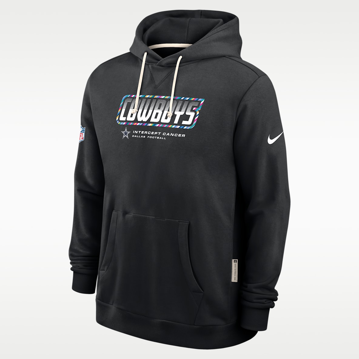 Dallas Cowboys Crucial Catch Sideline Standard Issue Men's Nike Dri-FIT NFL Pullover Hoodie