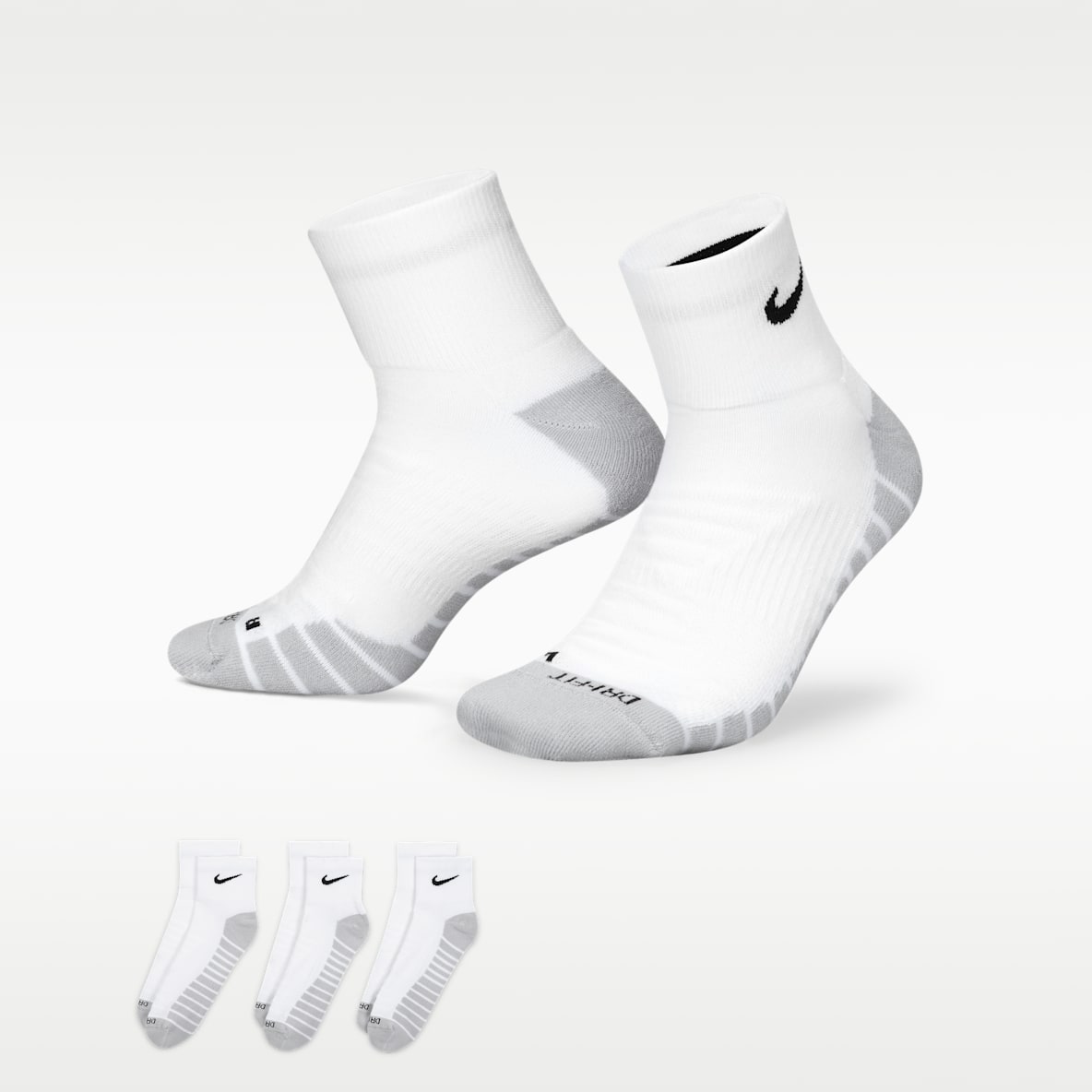 Nike Everyday Max Cushioned Calcetines de entrenamiento hasta el tobillo (3 pares)