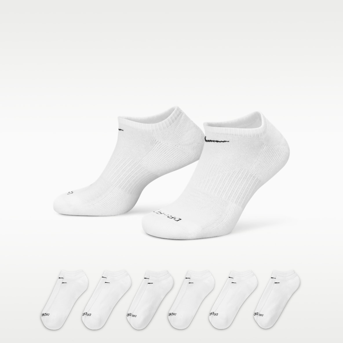 Nike Everyday Plus Cushioned Calcetines de entrenamiento invisibles (6 pares)