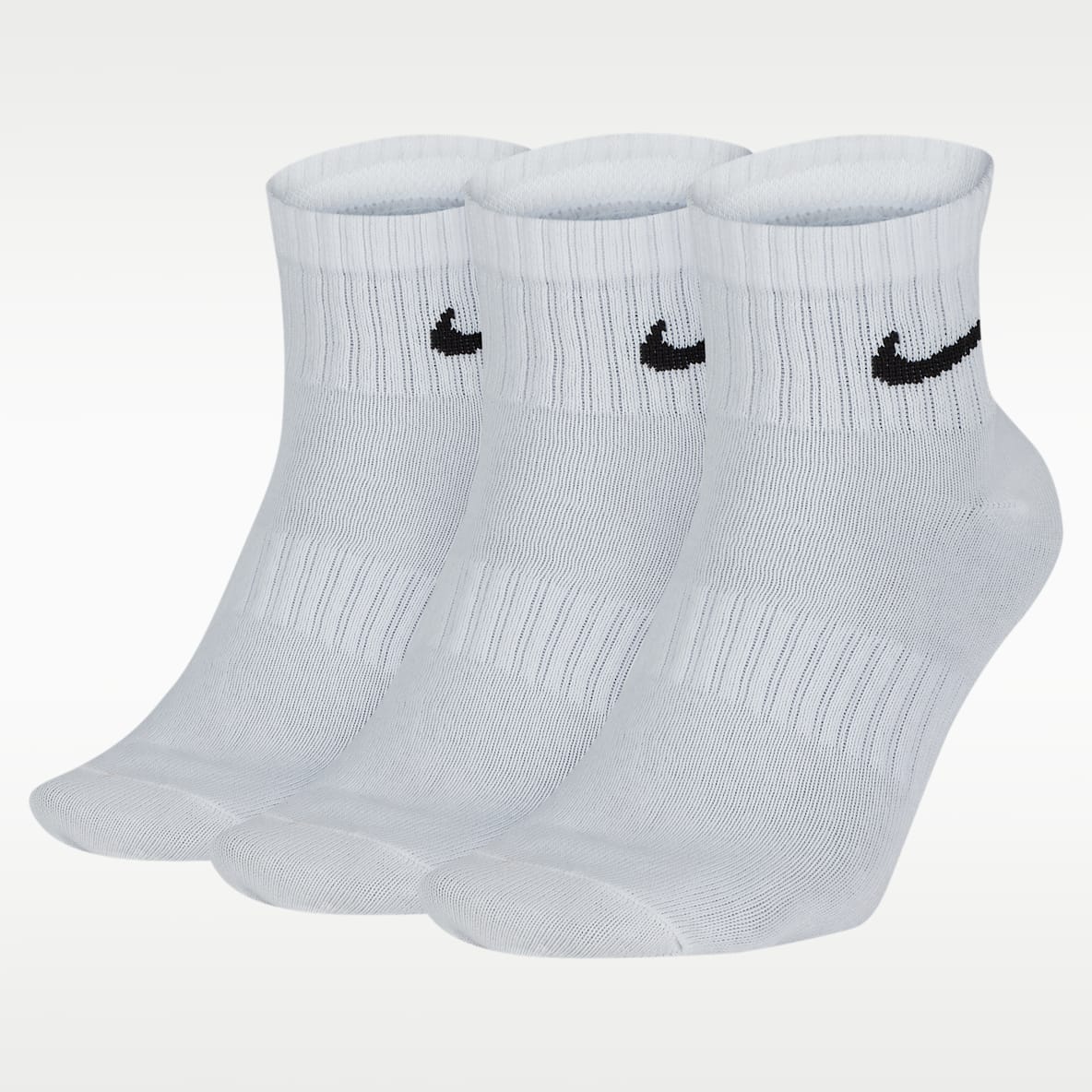 Nike Everyday Lightweight Meias de treino pelo tornozelo (3 pares)