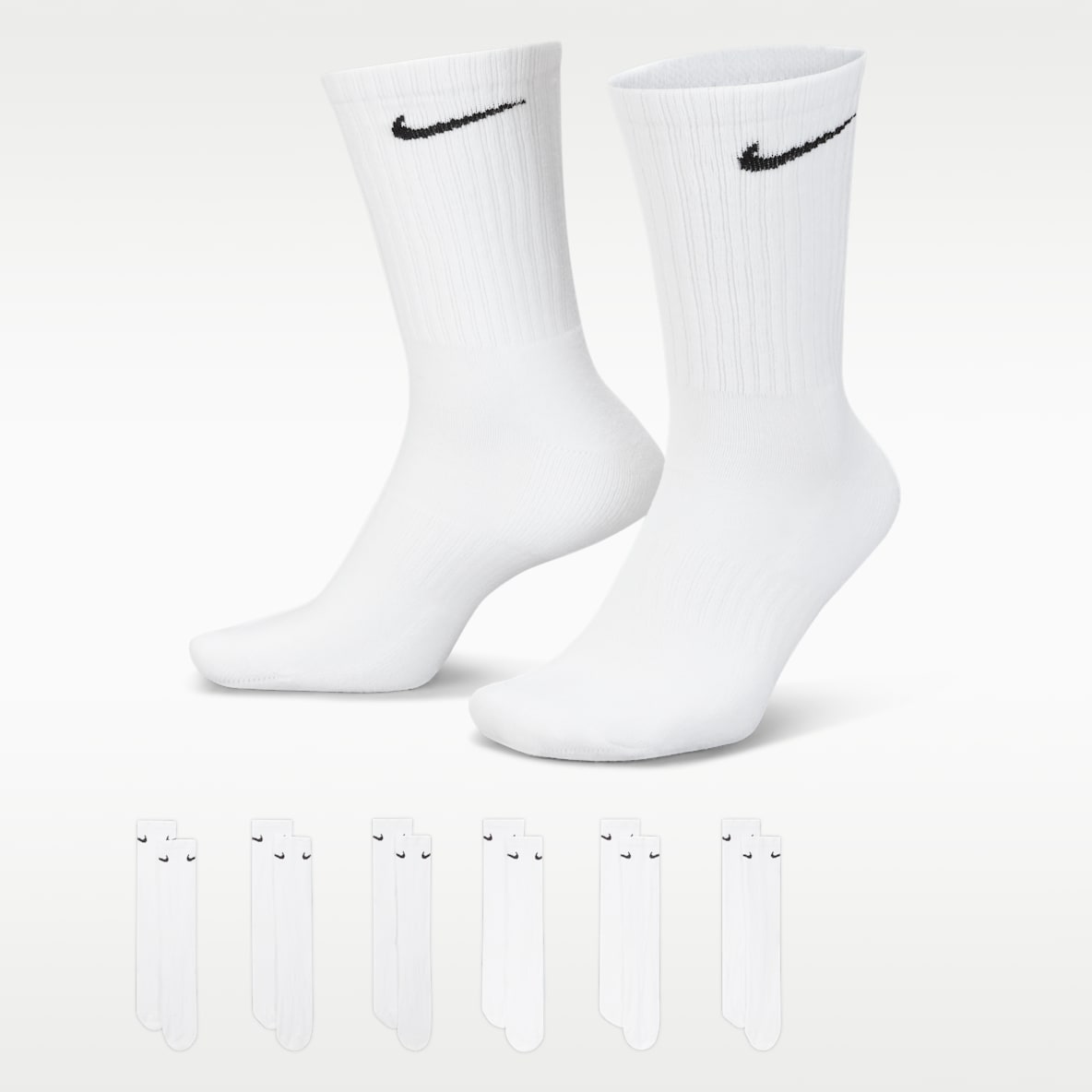 Nike Everyday Cushioned Crew-Trainingssocken (6 Paar)