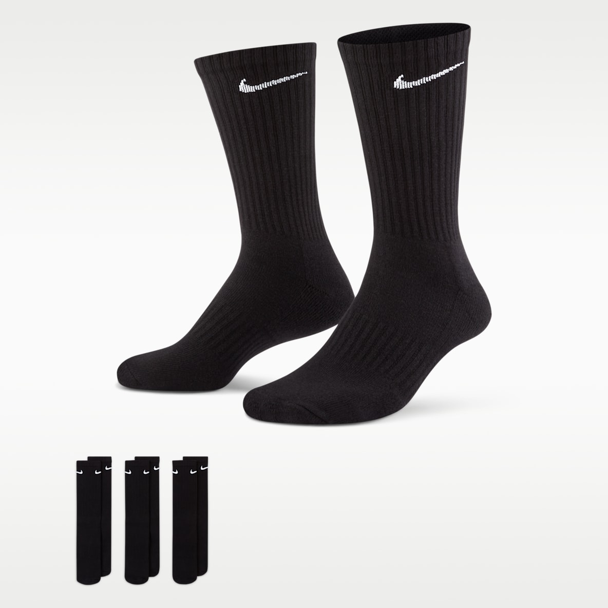 Nike Everyday Cushioned Crew-Trainingssocken (3 Paar)