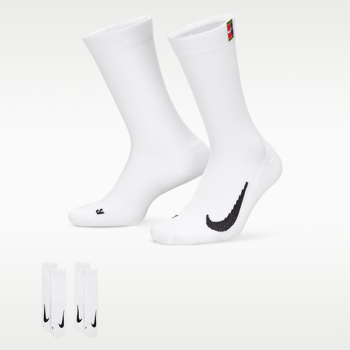NikeCourt Multiplier Cushioned Tennis Crew Socks (2 Pairs)