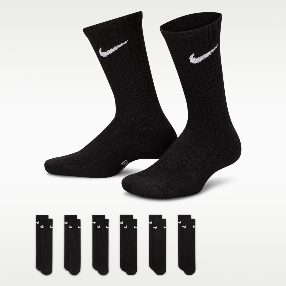 Nike Performance Cushioned Crew Kids' Training Socks (6 Pair)