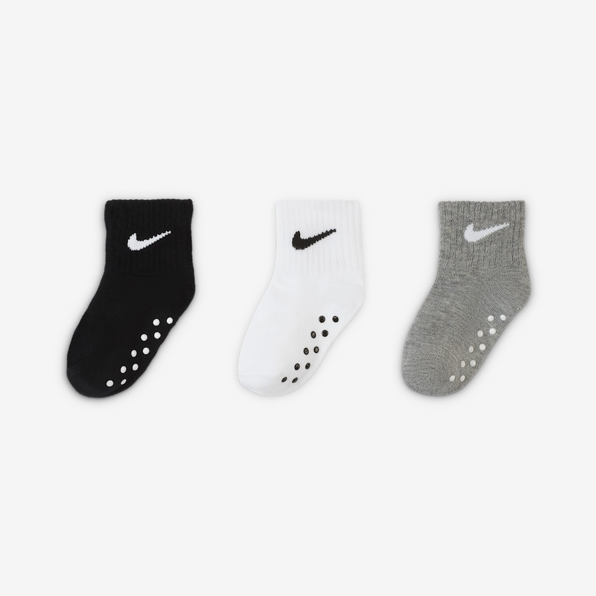 Nike Nike Toddler Swoosh Ankle Gripper Socks (3-Pairs)