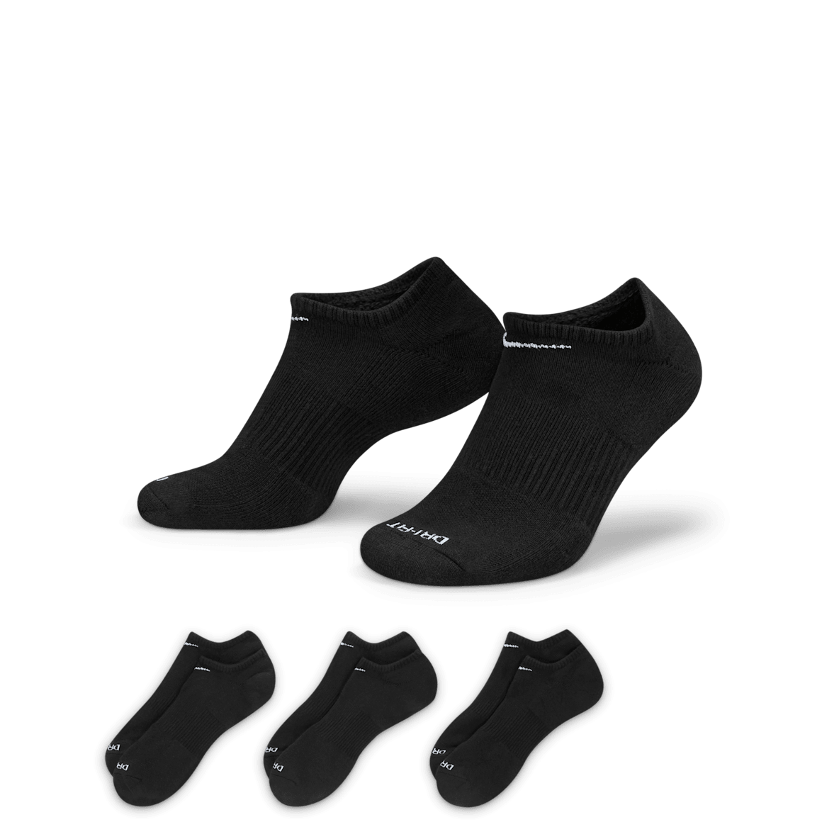 Nike Everyday Plus Cushion Nike Everyday Plus Cushion ถุงเท้าเทรนนิ่งแบบซ่อน (3 คู่)