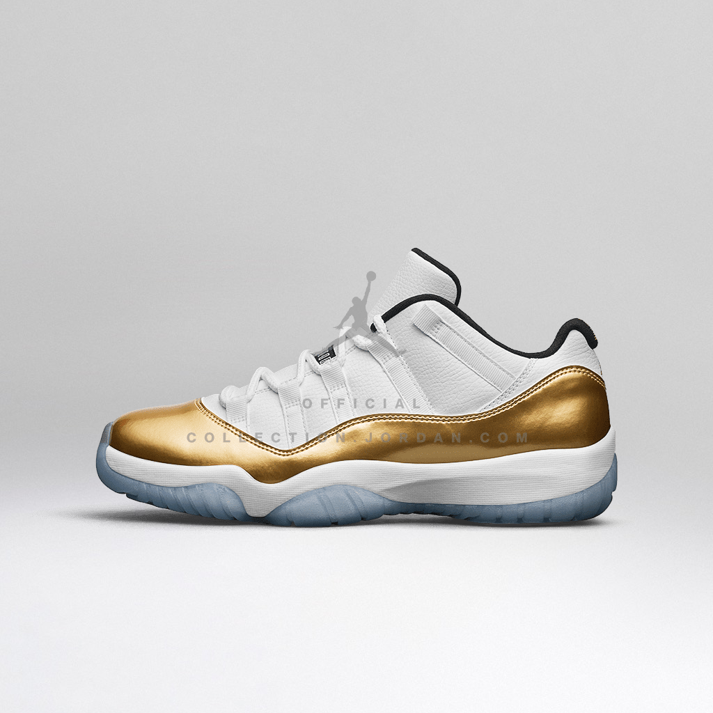 jordan 11 retro td white metallic gold black