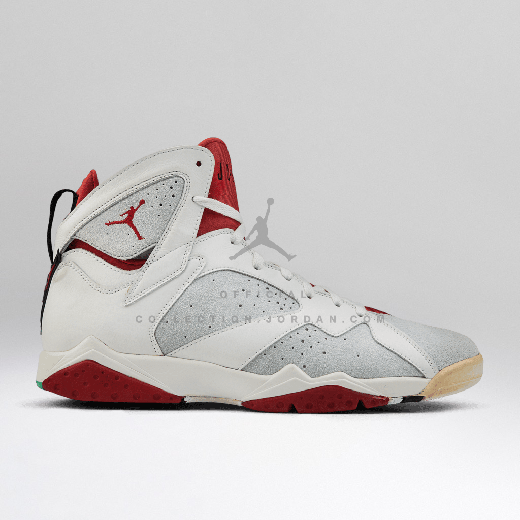 red and white air jordan 7