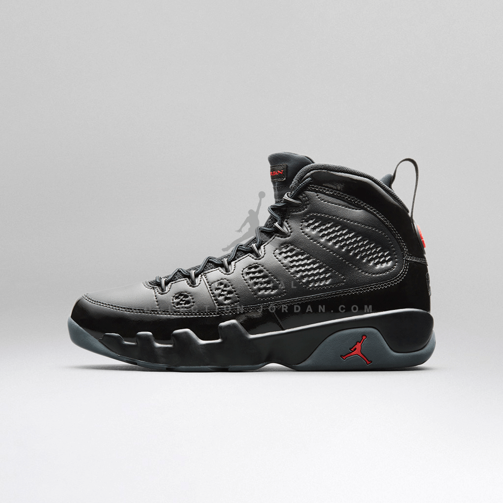 air jordan 9 retro black university red noir universite rouge