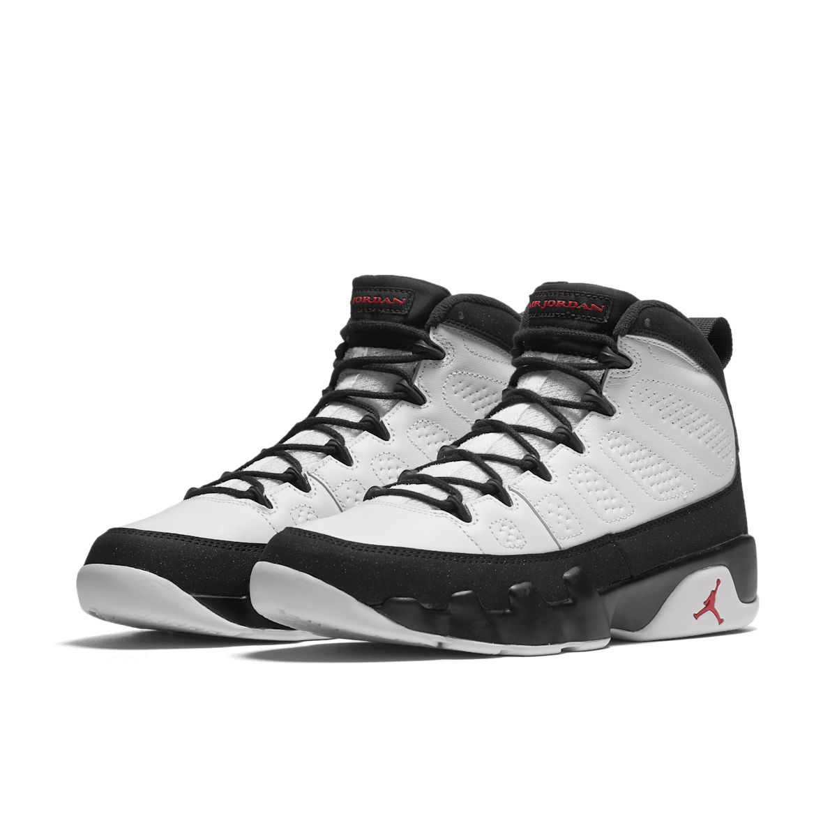 Air Jordan 9 Retro OG White and Black official Nike side view