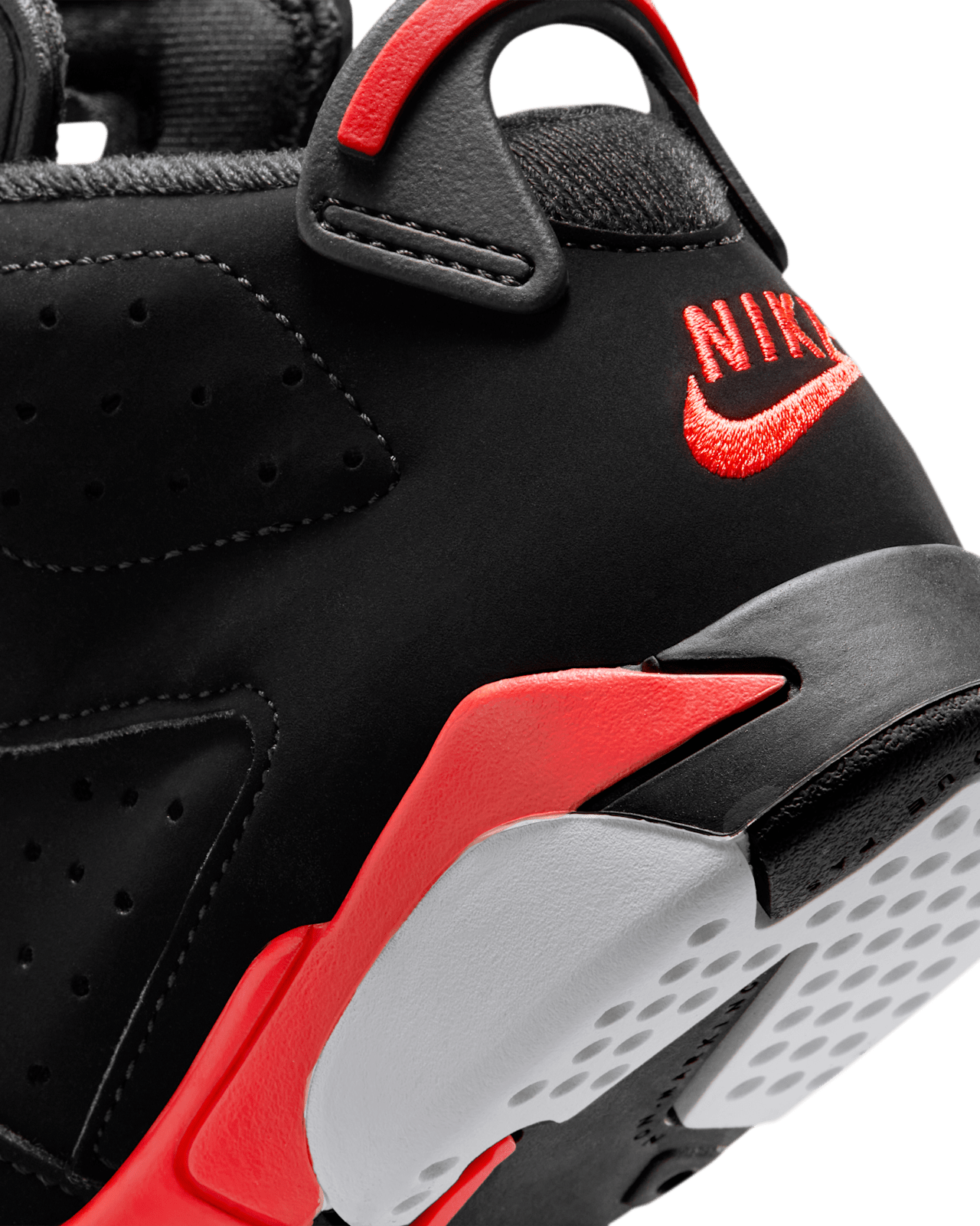 Little Kids' Jordan 6 Retro 'Infrared Salesman' Black and Light Crimson (IQ1277-001)