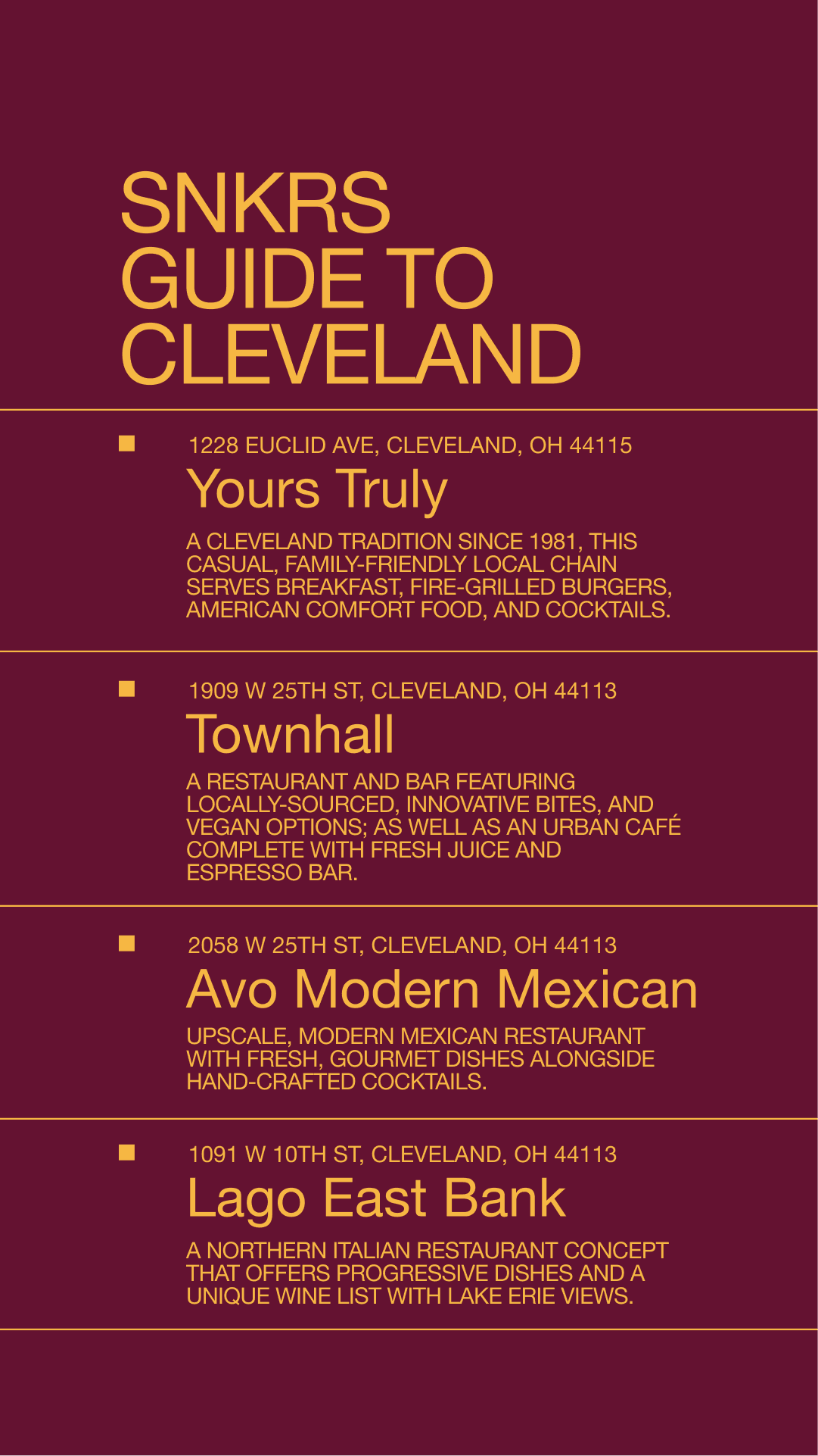 SNKRS Guide to Cleveland 
