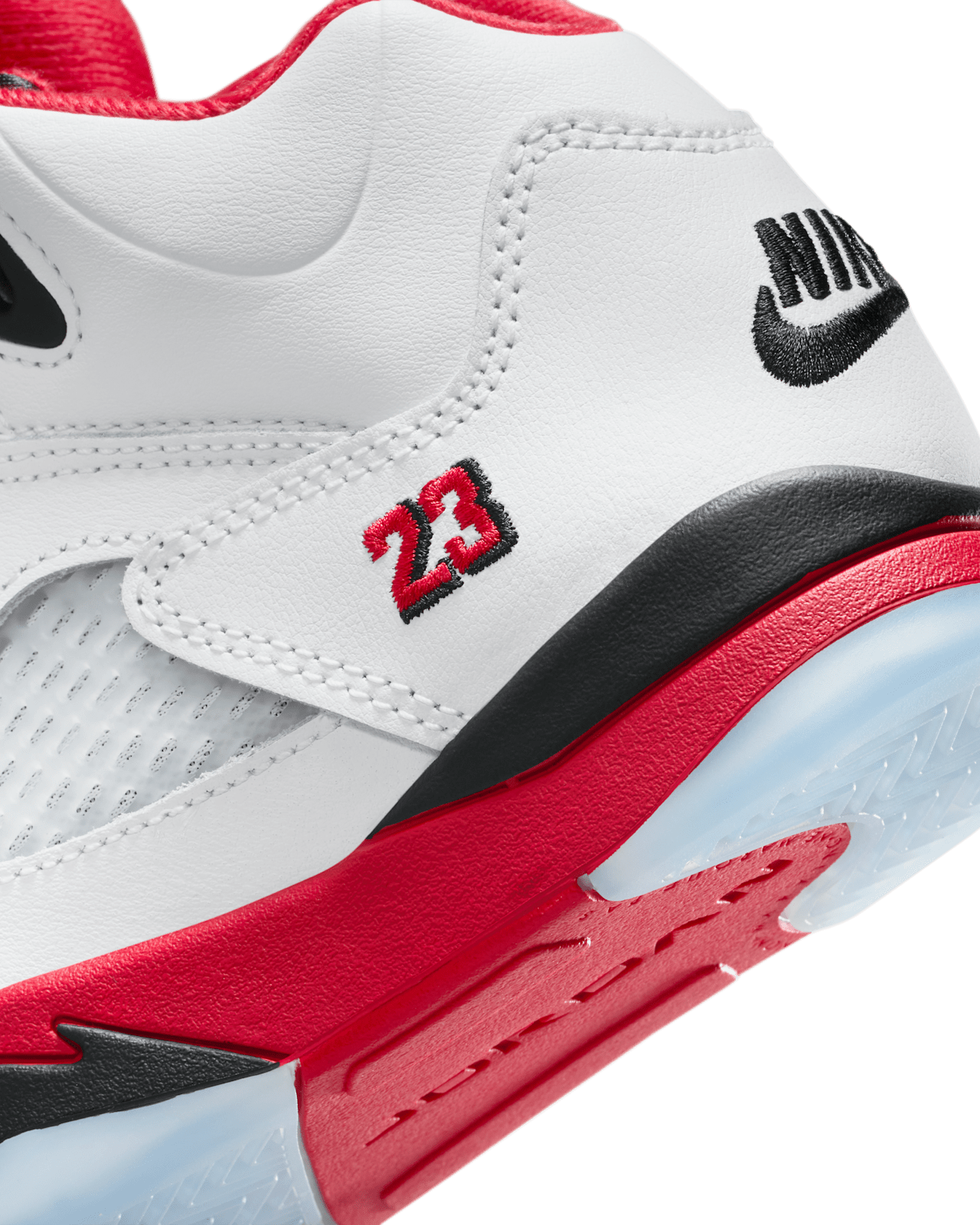 Little Kids' Jordan 5 'Fire Red' "Black Tongue" (HQ7979-101)