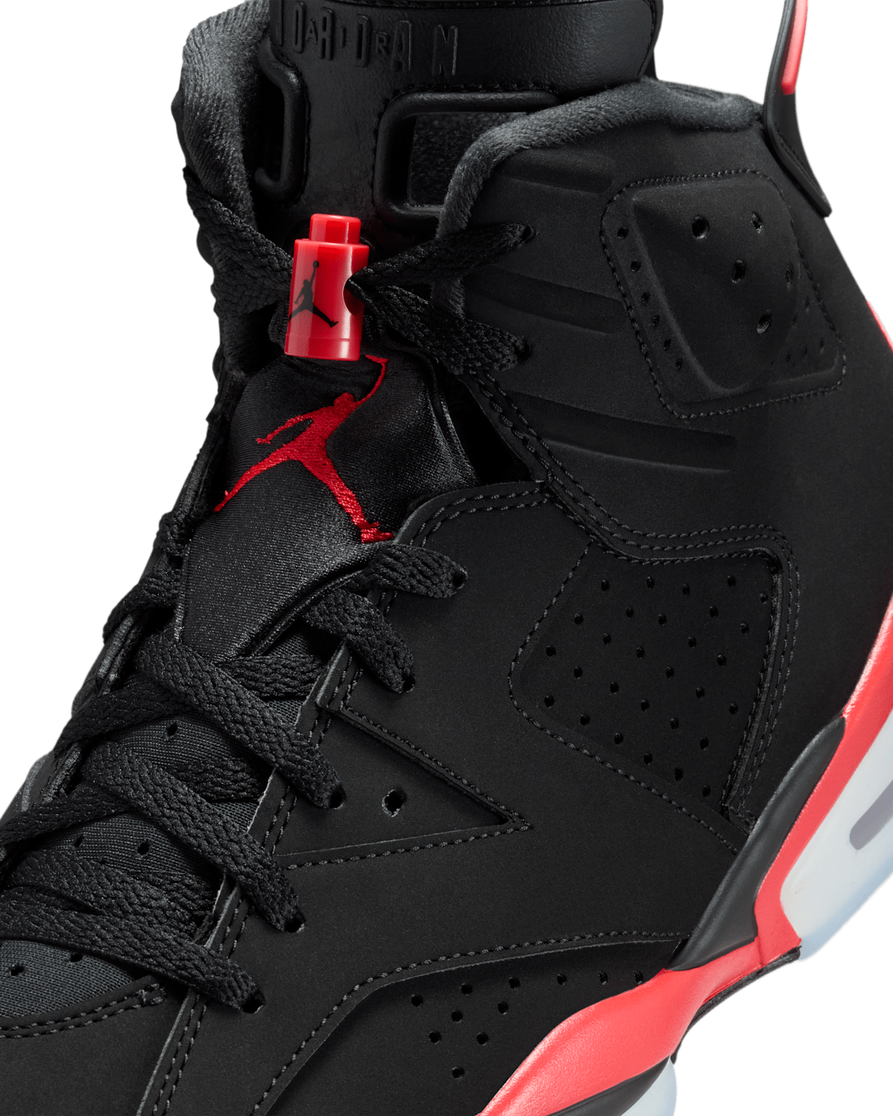 Air Jordan 6 Retro "Infrared Salesman" "Black and Light Crimson" (CT8529-001)