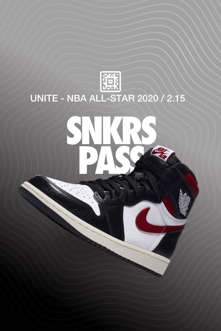 【NIKE公式】SNKRS PASS エア ジョーダン 1 エア ジョーダン 1 BLACK/WHITE/SAIL/GYM RED (555088-061)