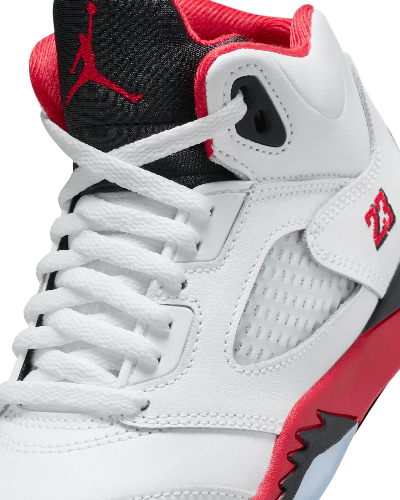 Little Kids' Jordan 5 'Fire Red' "Black Tongue" (HQ7979-101)