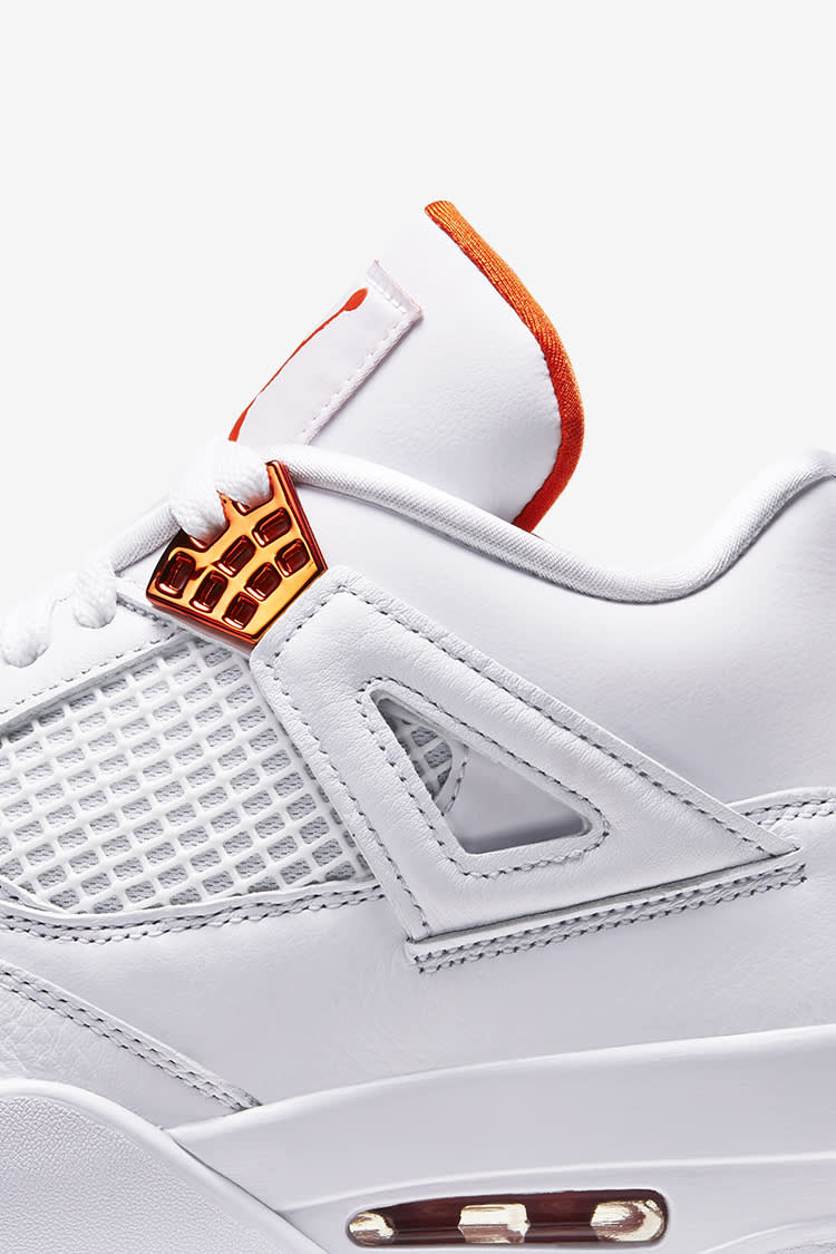 Jordan 4 white orange best sale