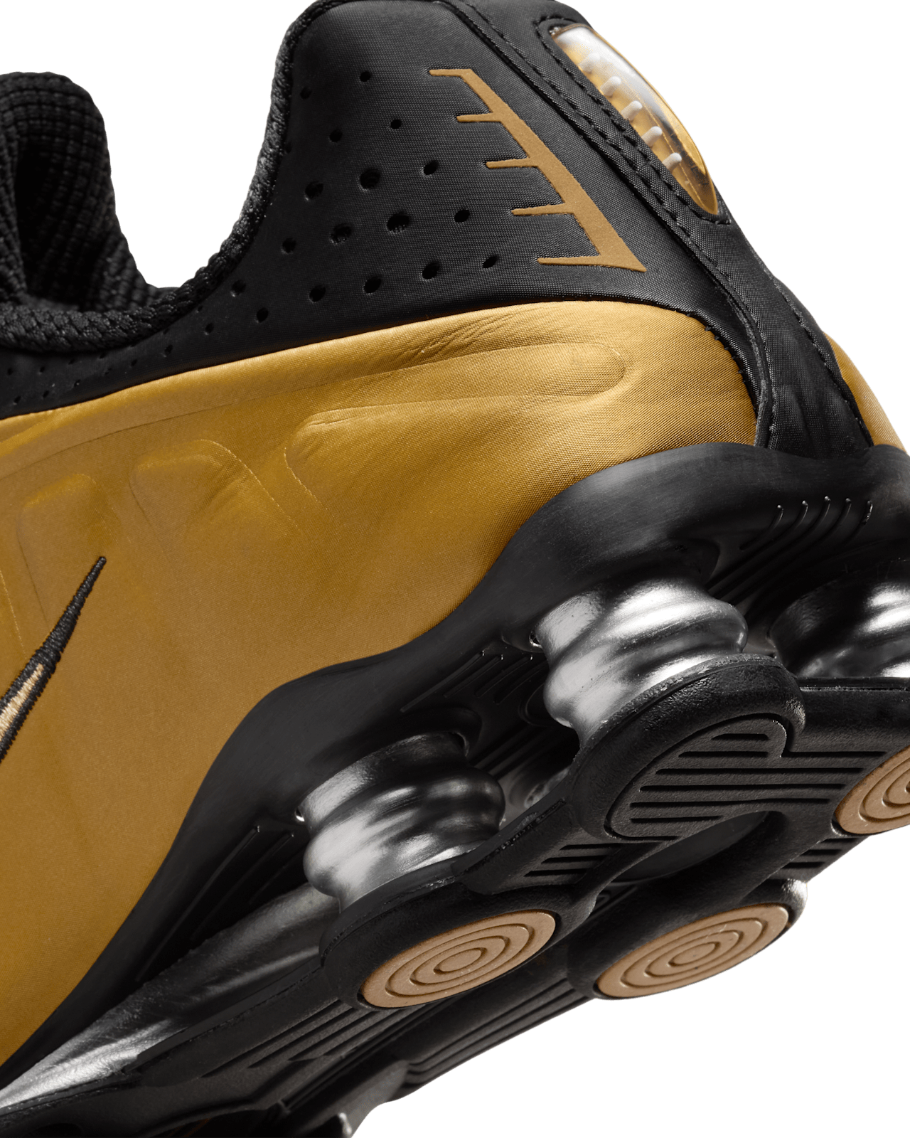 Gold nike shox womens online