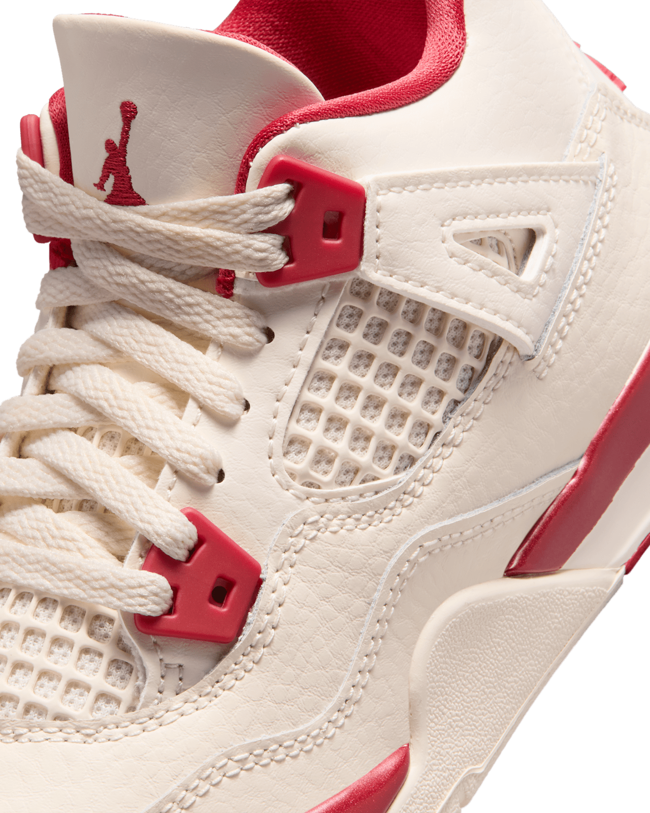 Little Kids' Jordan 4 'Pale Ivory and Tough Red' (HV4385-108)