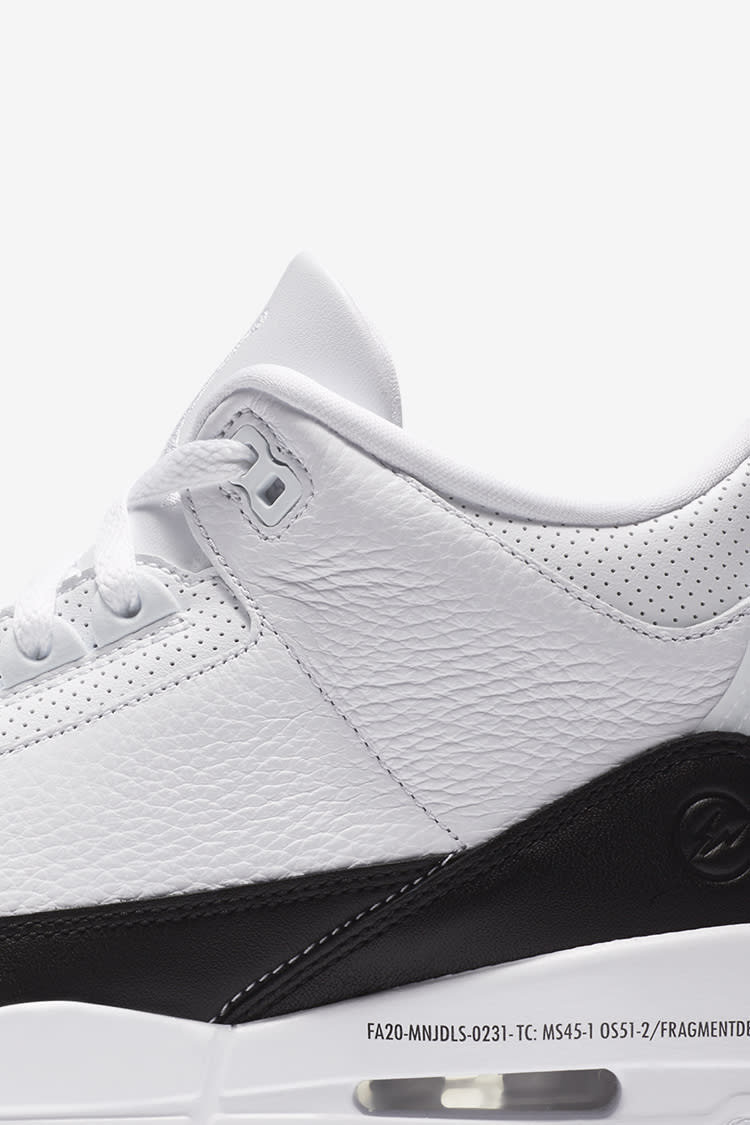 Air Jordan 3 x Fragment "White" - Data del lancio