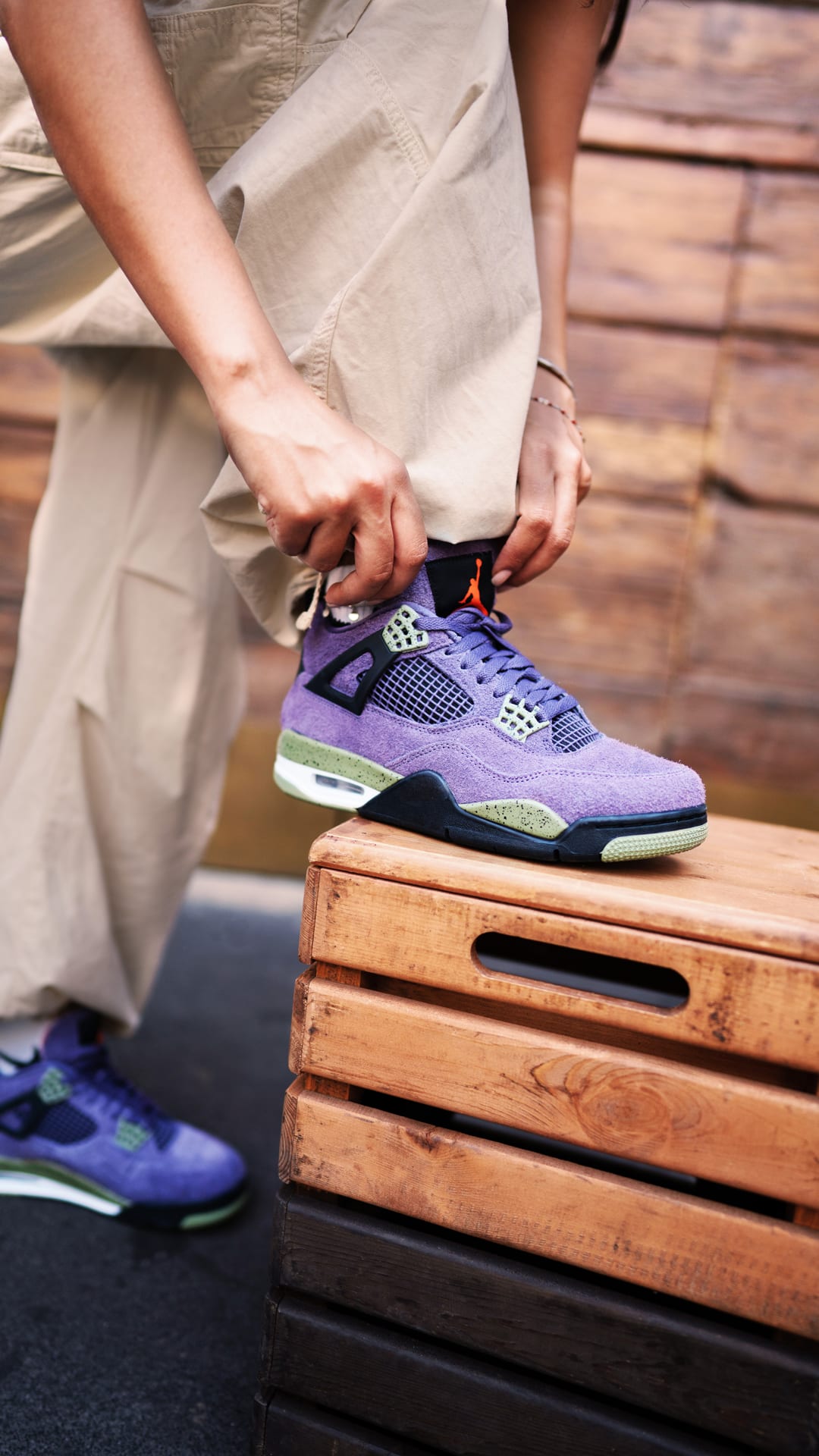 SNKRS Style Air Jordan 4 "Canyon Purple" para mujer