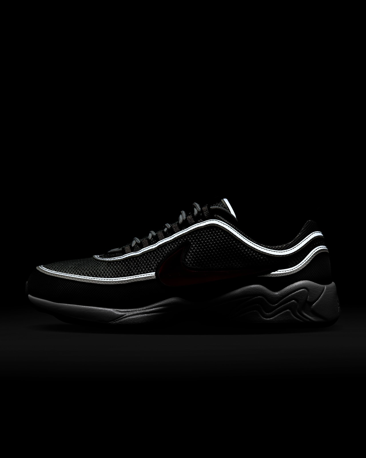 Air Zoom Spiridon 'Metallic Silver and Sport Red' (HF9117-001)