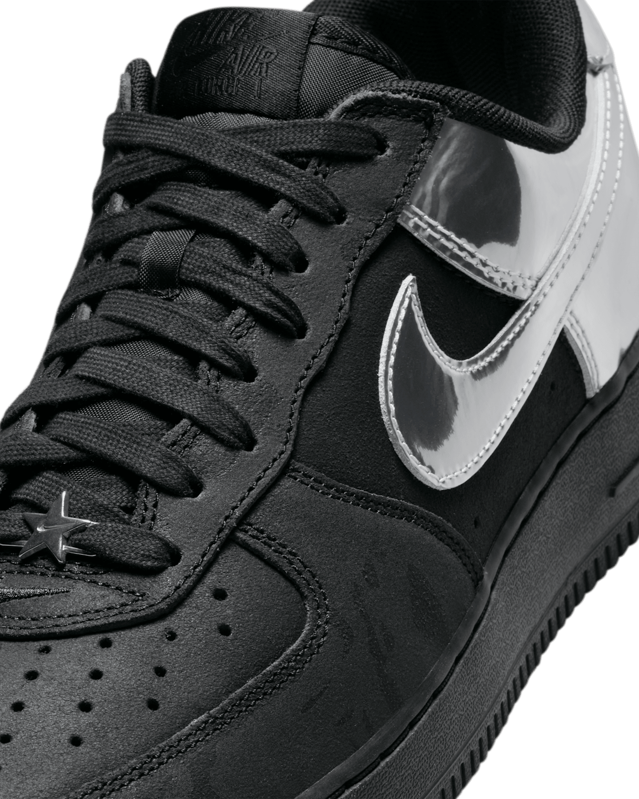 【NIKE公式】エア フォース 1 LOW "All-Star" 'Black and Metallic Silver' (HF2885-001 / AF 1 LOW RETRO)