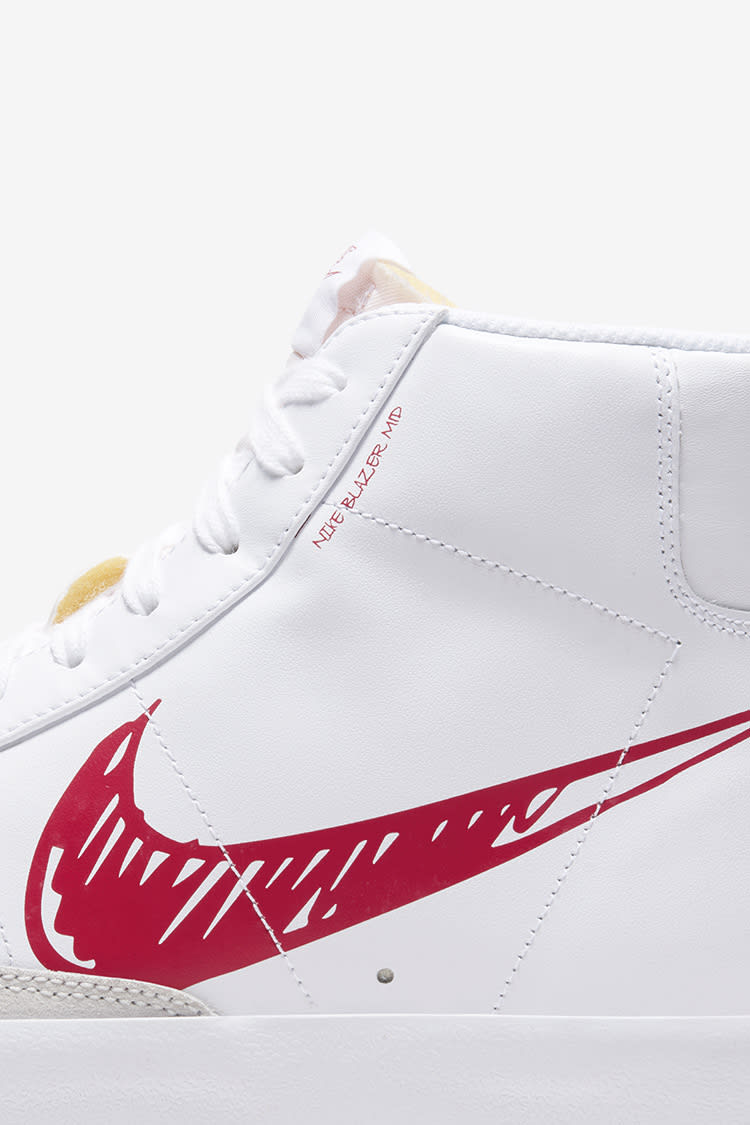 【NIKE公式】ブレーザー MID ‘77 'Red Sketch' (CW7580-100 / BLAZER MID ‘77)