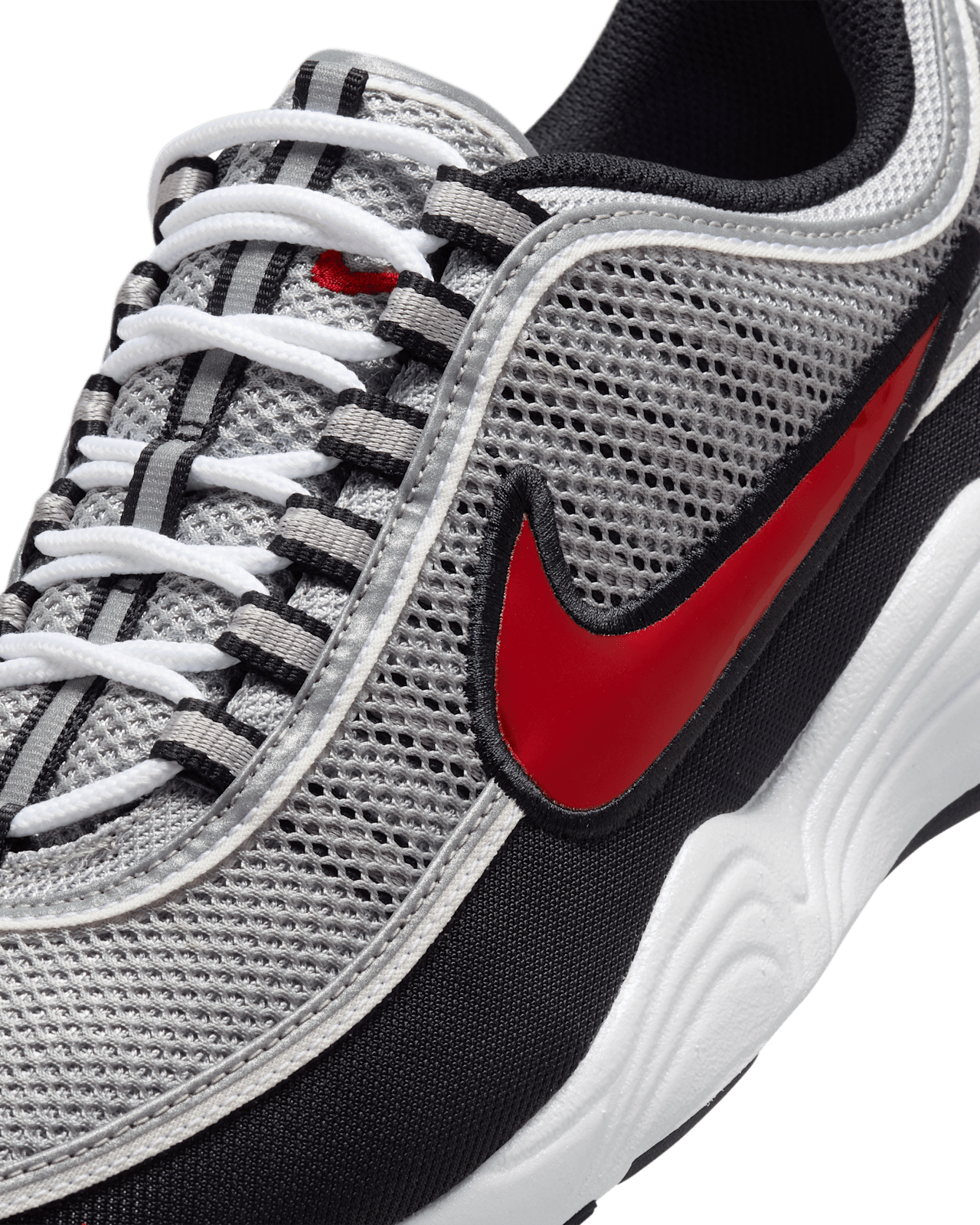 วันเปิดตัว Air Zoom Spiridon "Metallic Silver and Sport Red" (HF9117-001) 