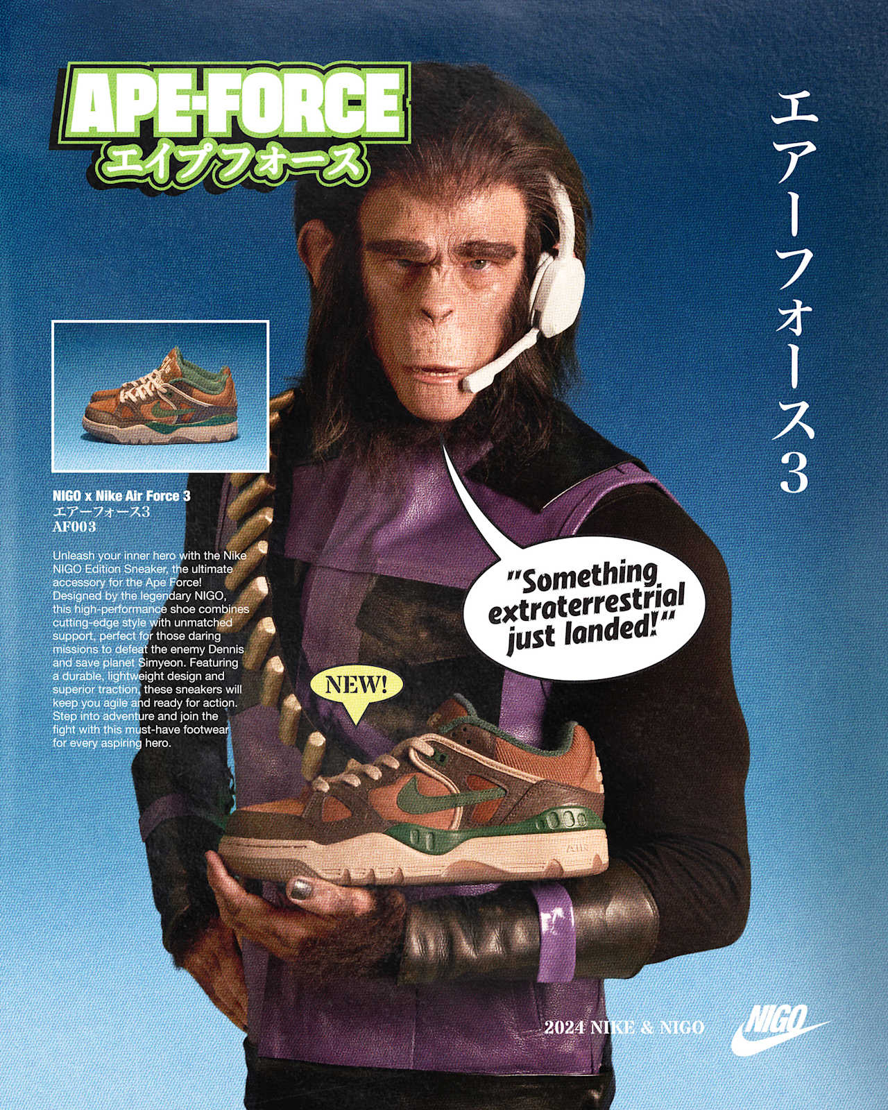 Fecha de lanzamiento de los Air Force 3 Low x Nigo "Baroque Brown and Pecan" (HQ0260-201)