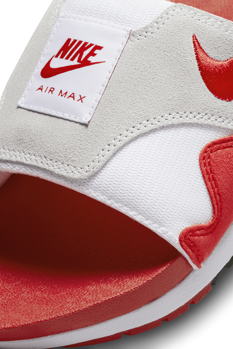 Air Max 1 Slides 'White and University Red' (DH0295-103) Release Date