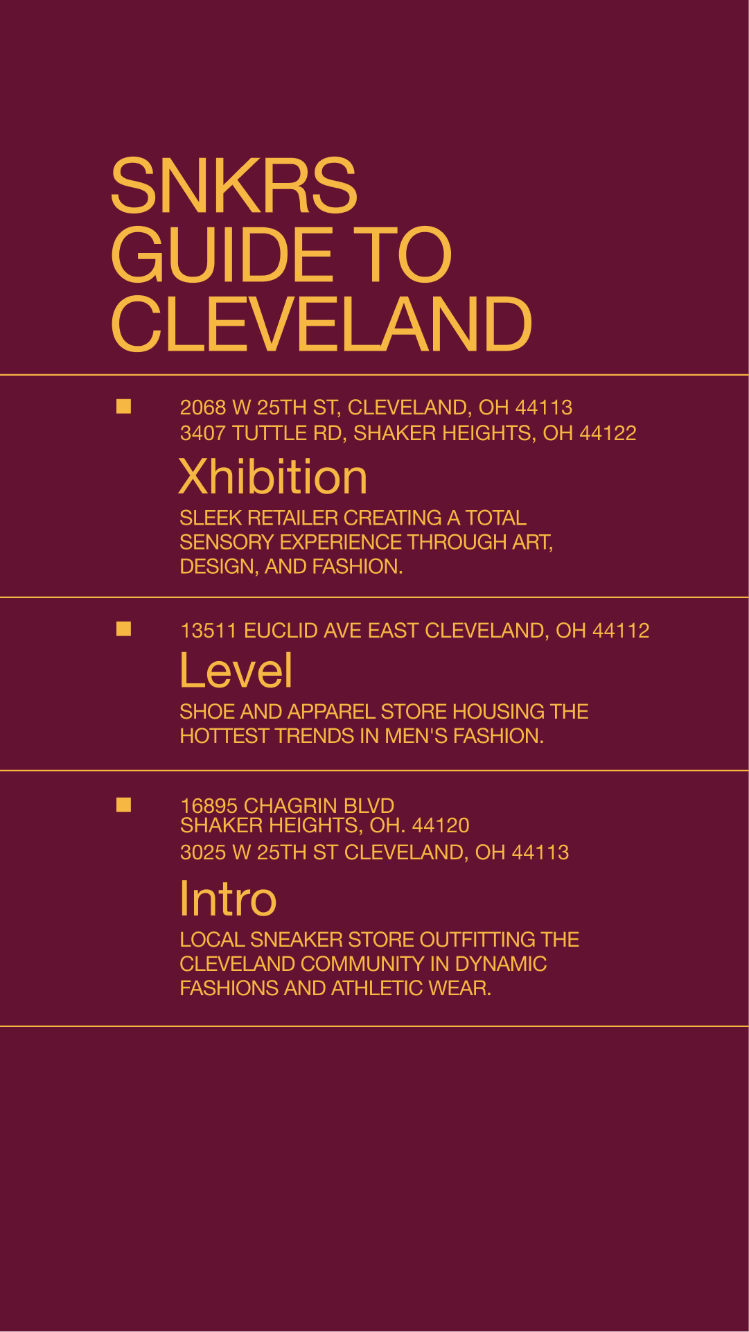 SNKRS Guide to Cleveland 