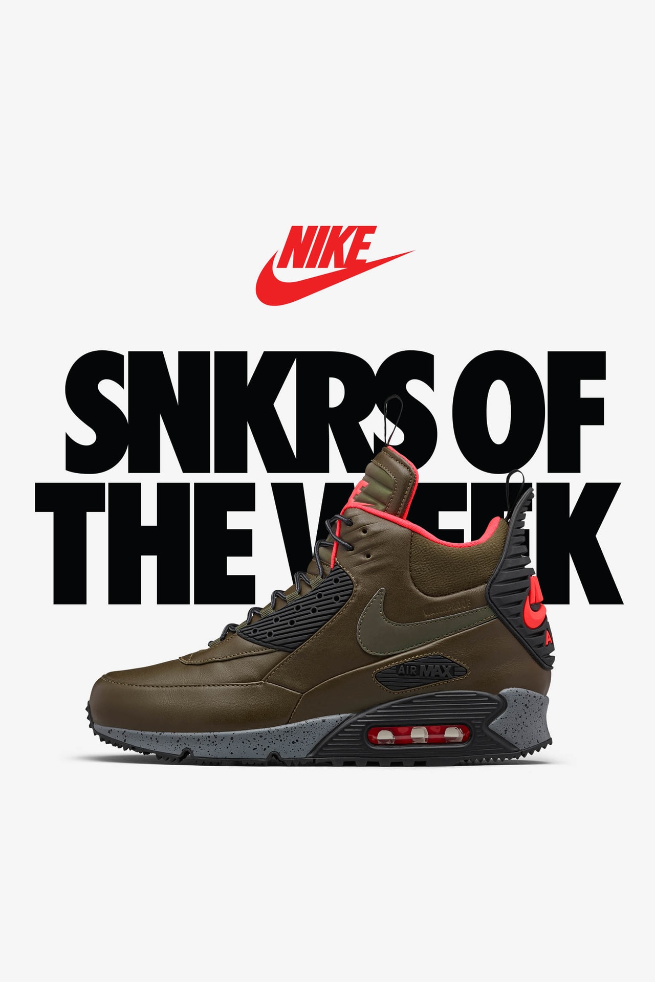 Nike Air Max 90 Sneakerboot 'Dark Green & Bright Crimson'