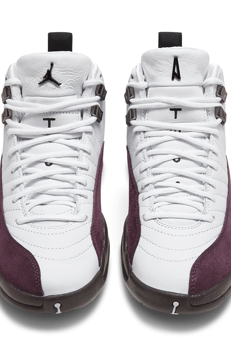 Women's Air Jordan 12 x A Ma Maniére 'White and Burgundy Crush' (DV6989-100)  Release Date. Nike SNKRS