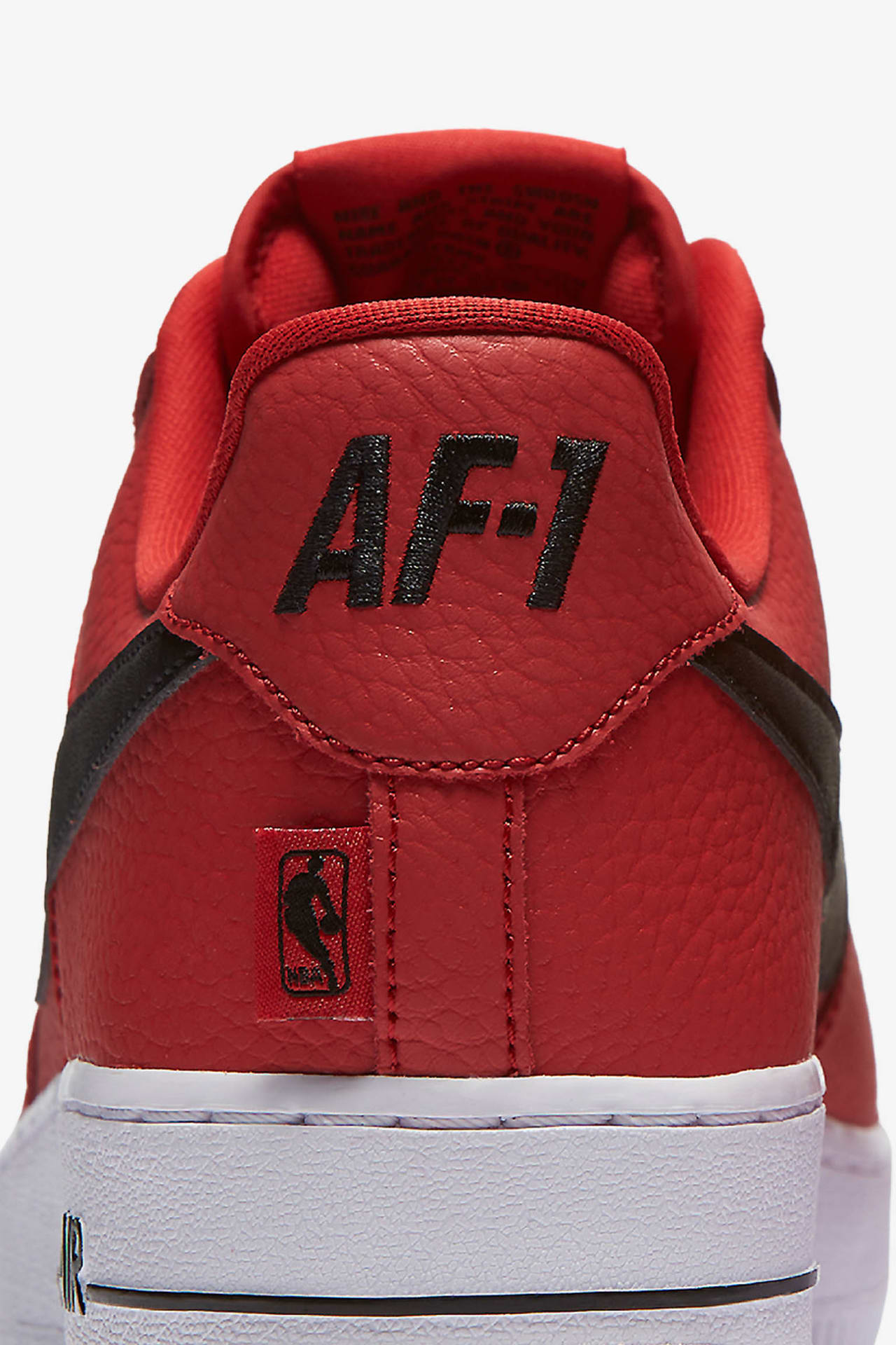 Nike AF 1 Low NBA University Red Black White Release Date. Nike SNKRS