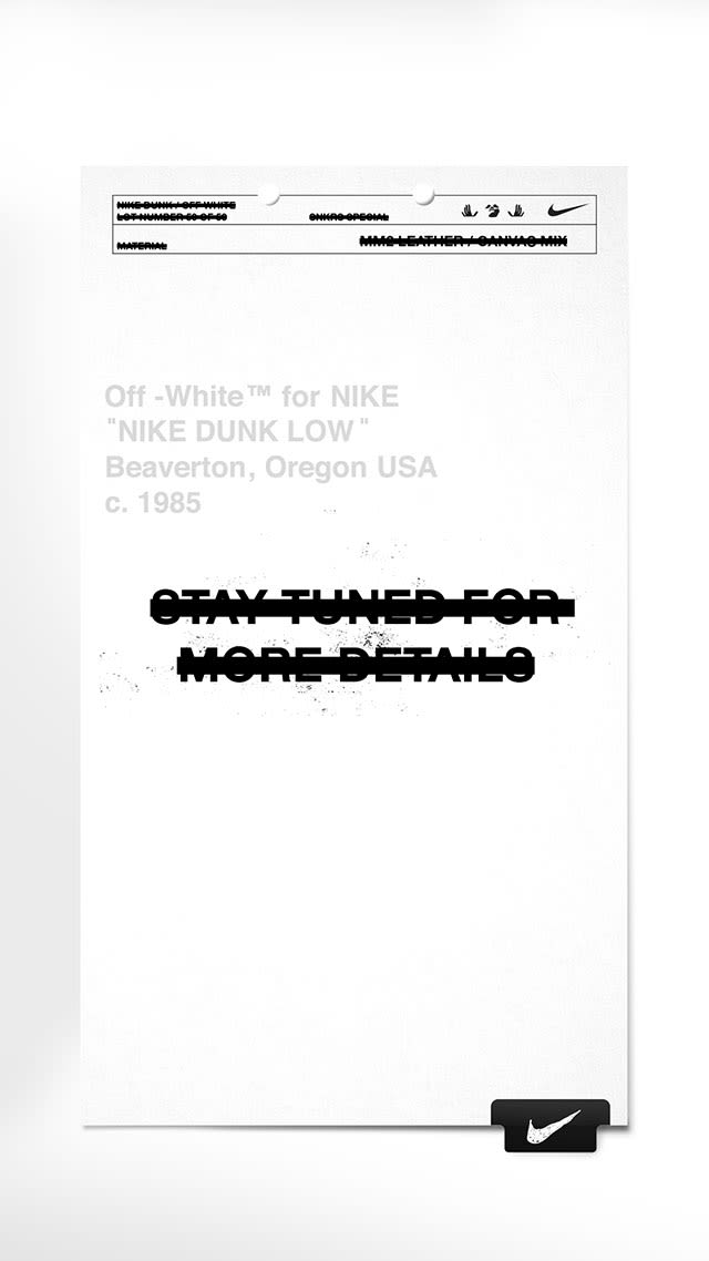 SNKRS Special: Off-White™ Dunk