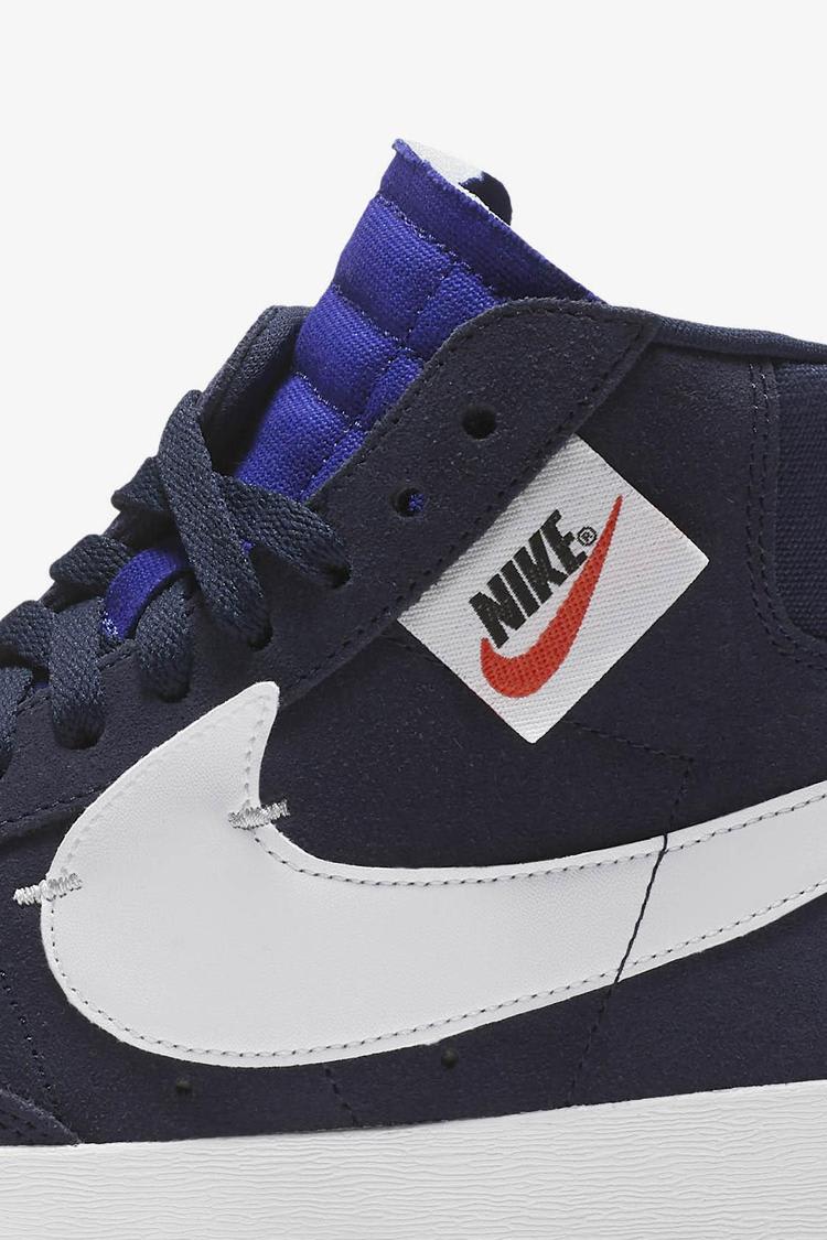 Women's Blazer Mid Rebel 'Blackened Blue & Deep Royal Blue' Release Date