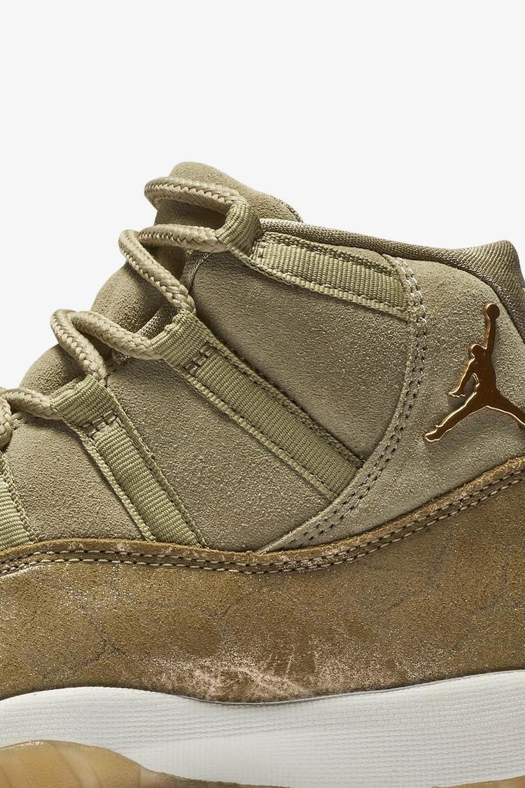 Women s Air Jordan 11 Neutral Olive Sail Gum Light Brown Release Date. Nike SNKRS