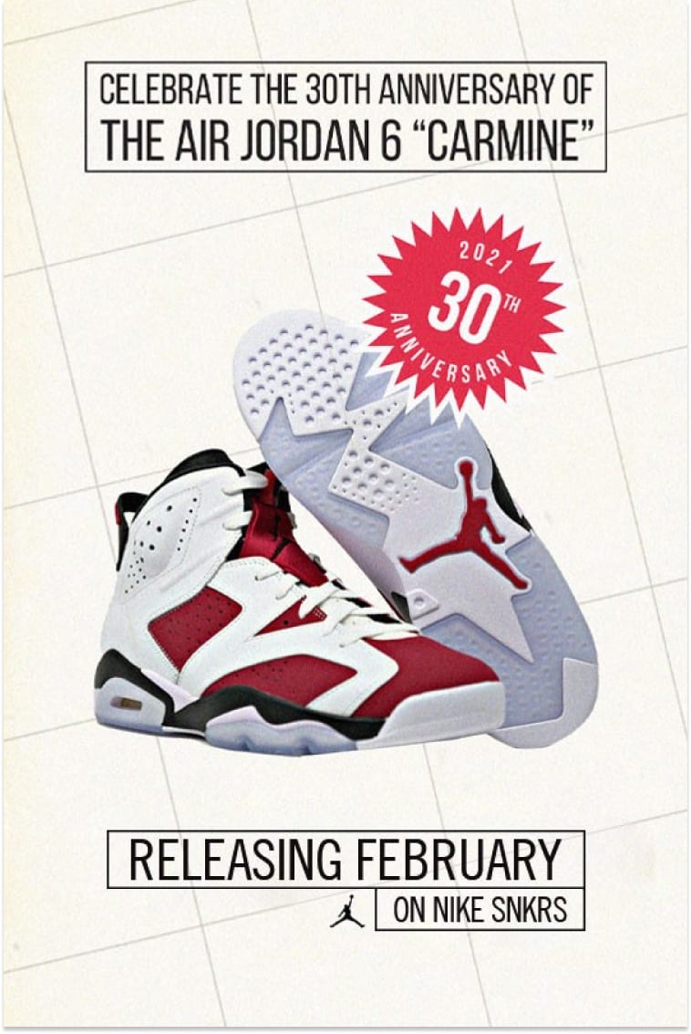 SNKRS Special: Air Jordan 6 'Carmine'