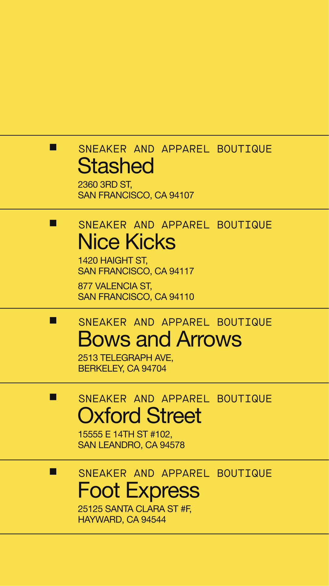 SNKRS Guide to the Bay Area